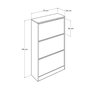 Hanah Home Zapatero Shc-530-Bb-1 Blanco con 3 Cajones